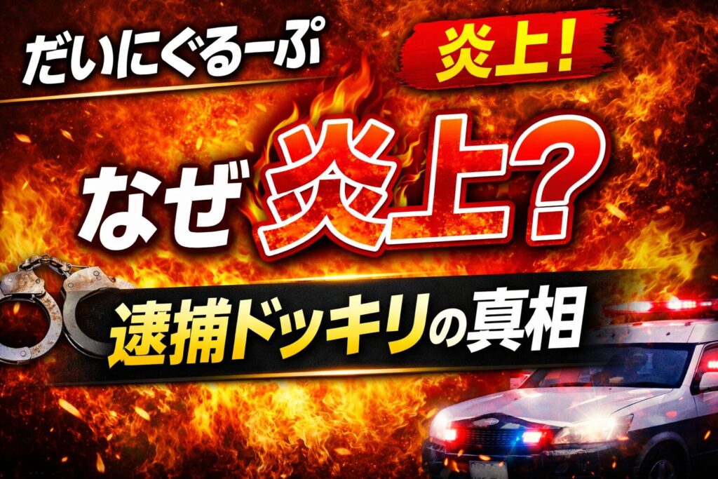 だいにぐるーぷの炎上理由と逮捕ドッキリ騒動を解説