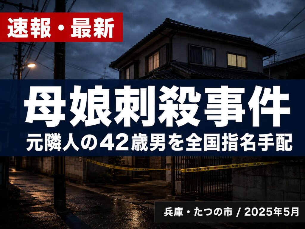 兵庫県たつの市母娘殺害事件・大山賢二容疑者全国指名手配のサムネイル画像